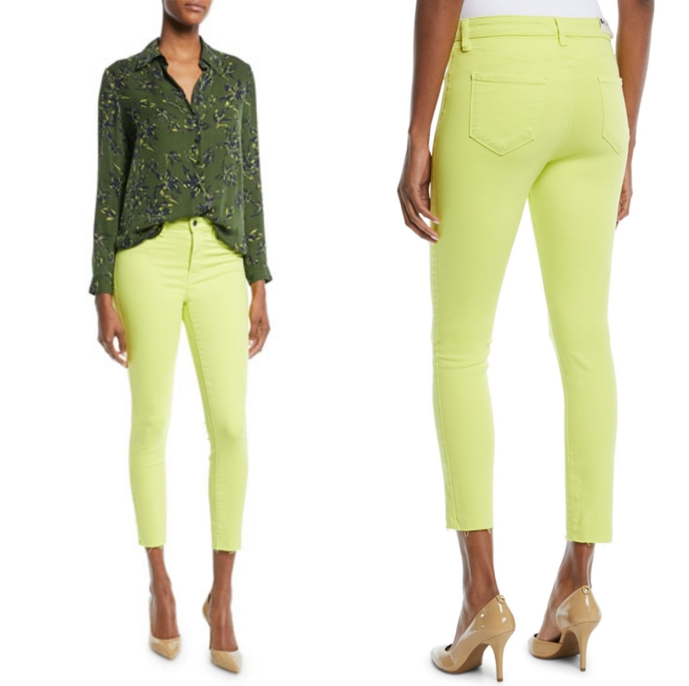 L'agence Margot lime green skinny ankle pants - Picture 1 of 7